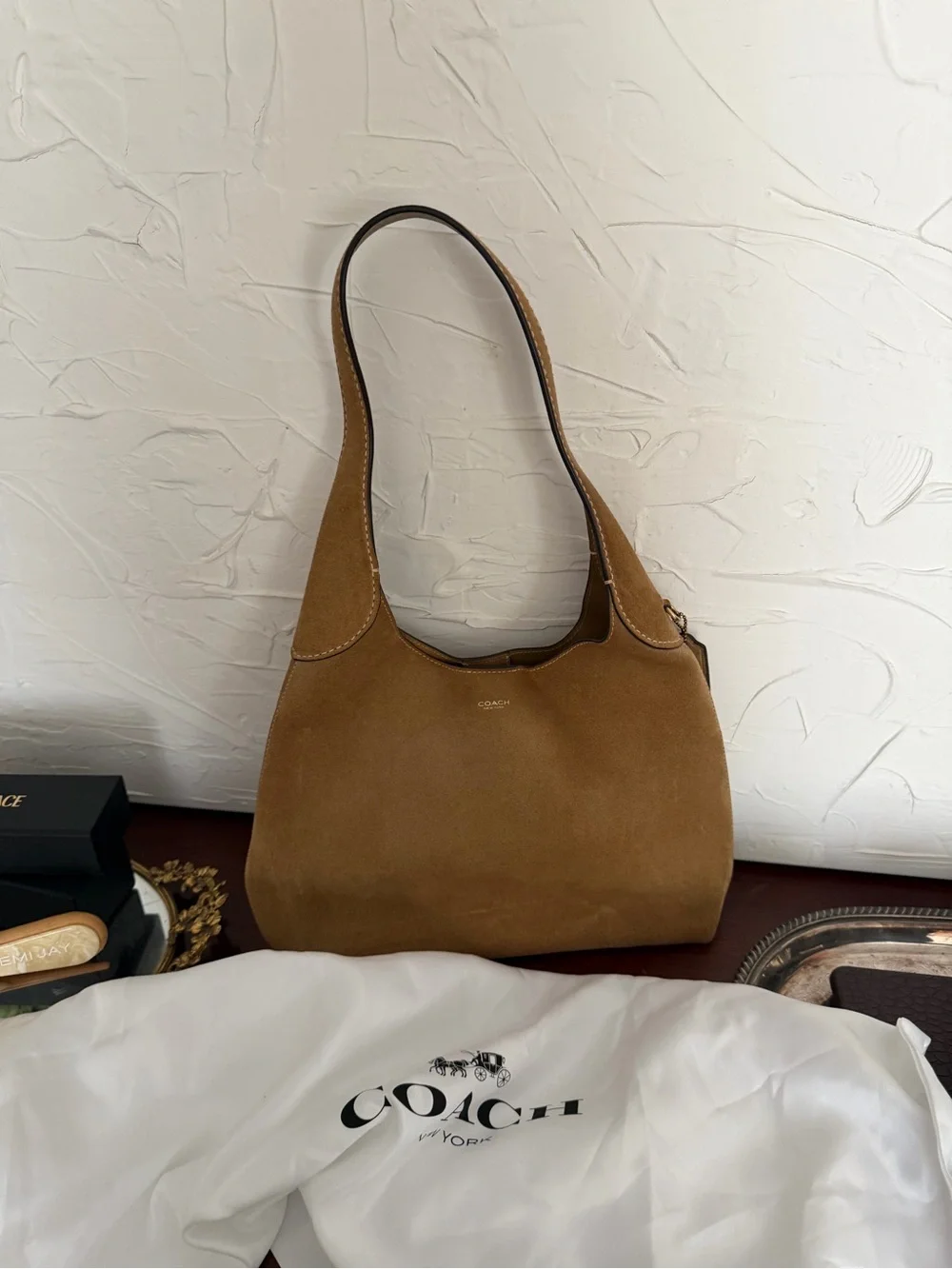 Coach Suede Sand Brooklyn 28 with original dust bag